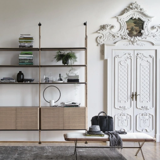 Libreria a muro Aria di Porada