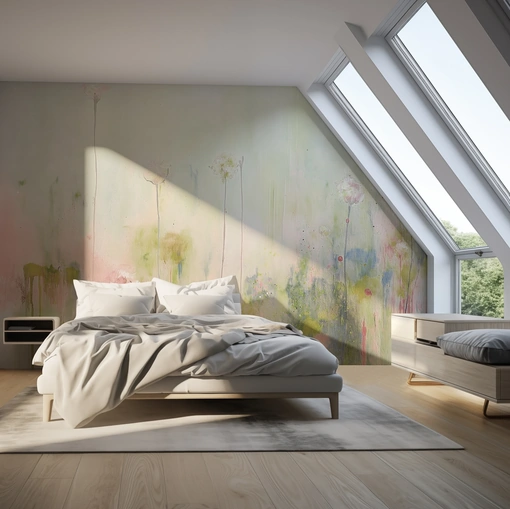 Carta da parati Abstract flora di Spaghetti Wall