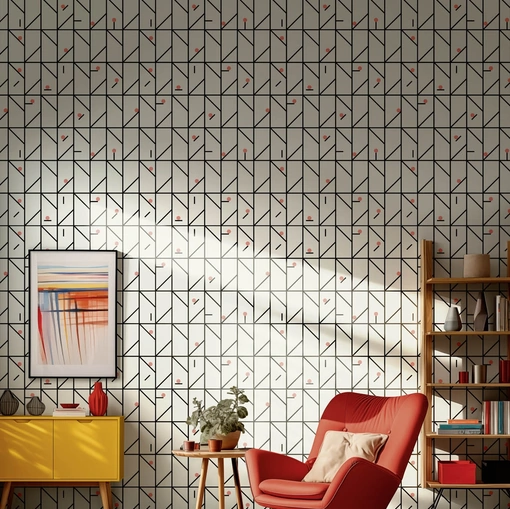 Carta da parati Balance Lines di Spaghetti Wall