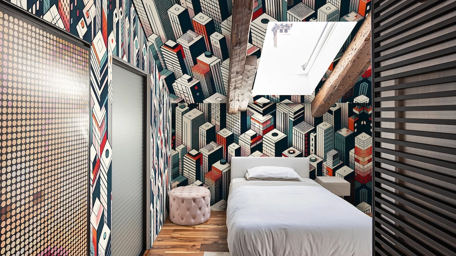 Carta da parati Disto-Pop di Spaghetti Wall