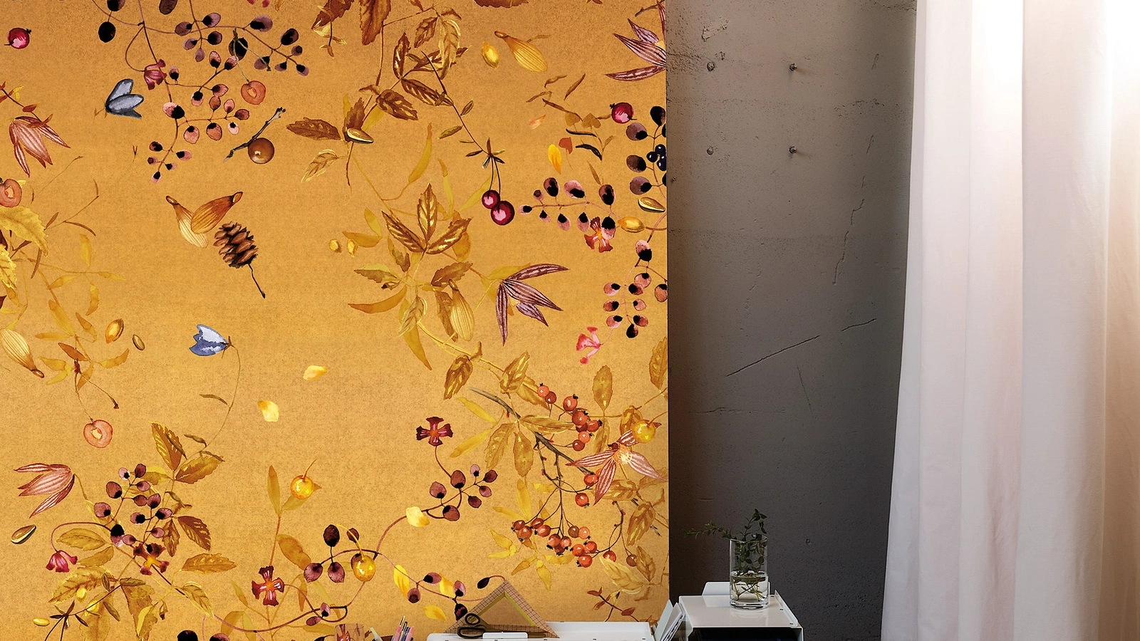 Carta da parati Dorato Wallpaper di Christian Fischbacher