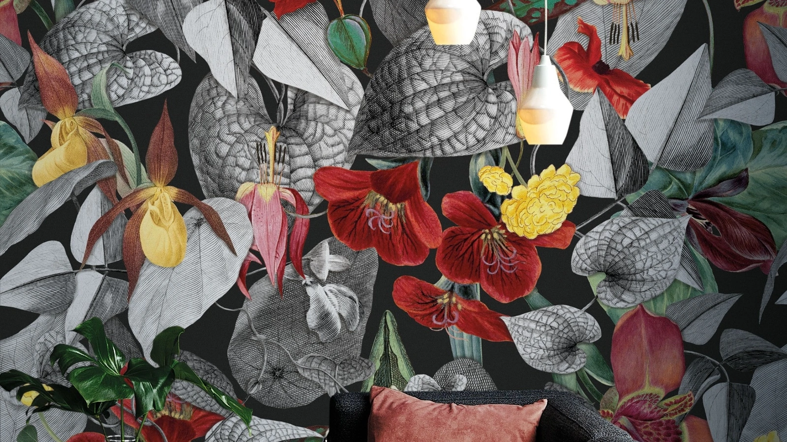 Carta da parati Gardenia Wallpaper di Christian Fischbacher