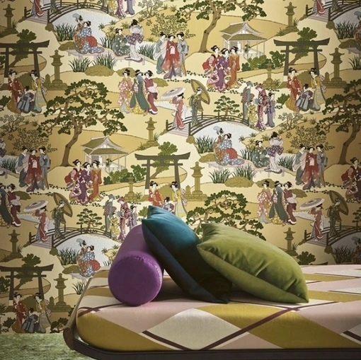 Carta da parati Geishas Manuel Canovas