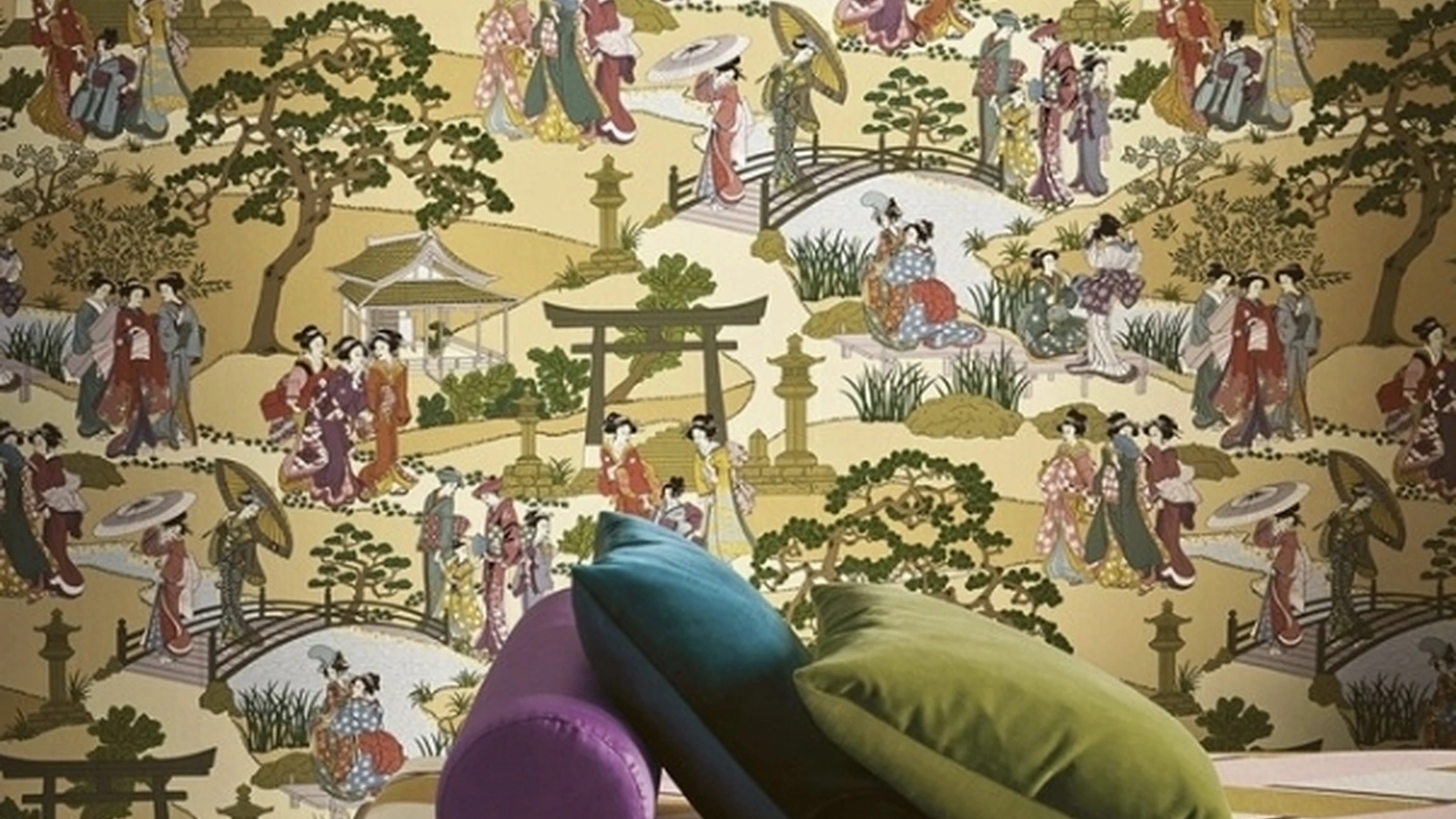 Carta da parati Geishas Manuel Canovas