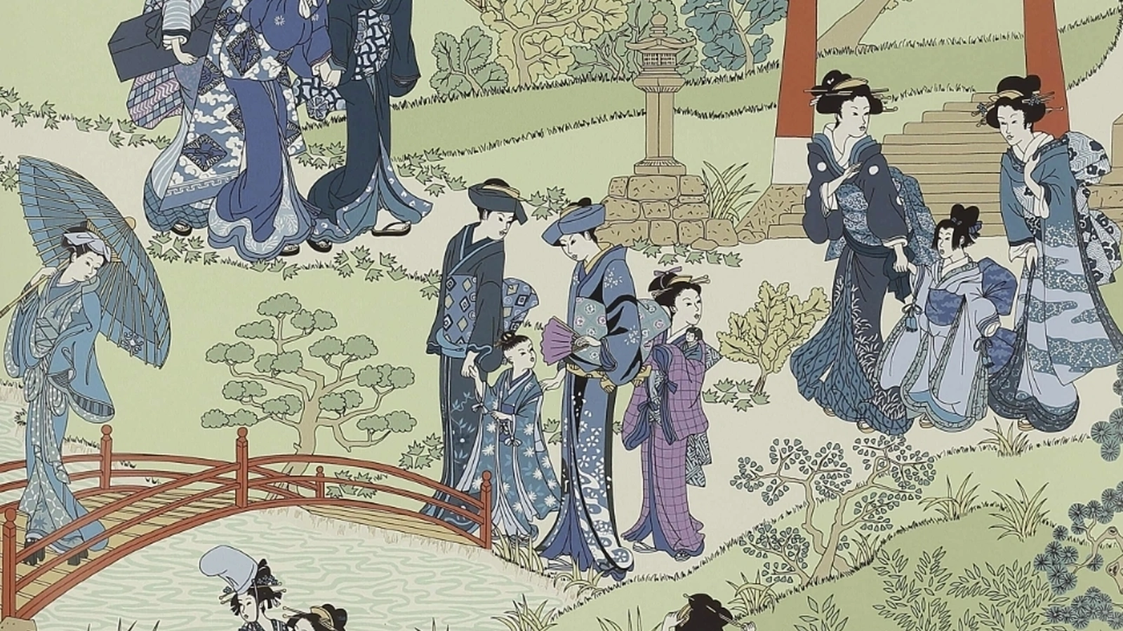 Carta da parati Geishas Manuel Canovas