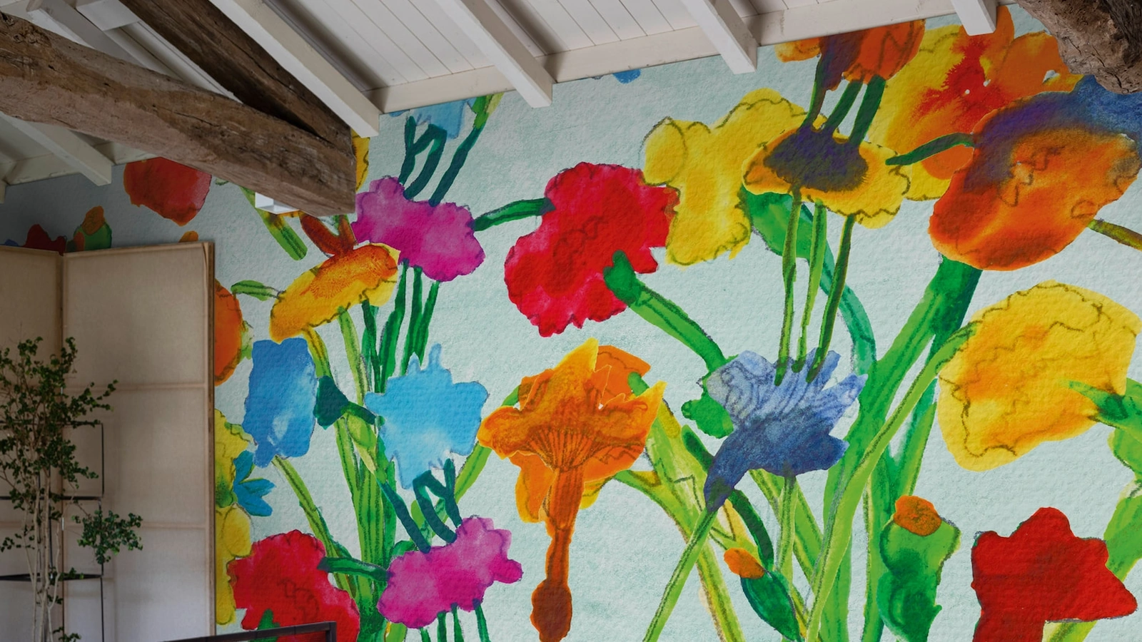 Carta da parati In the Garden di Spaghetti Wall