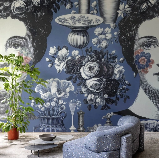 Carta da parati Ophelia Noir di Spaghetti Wall