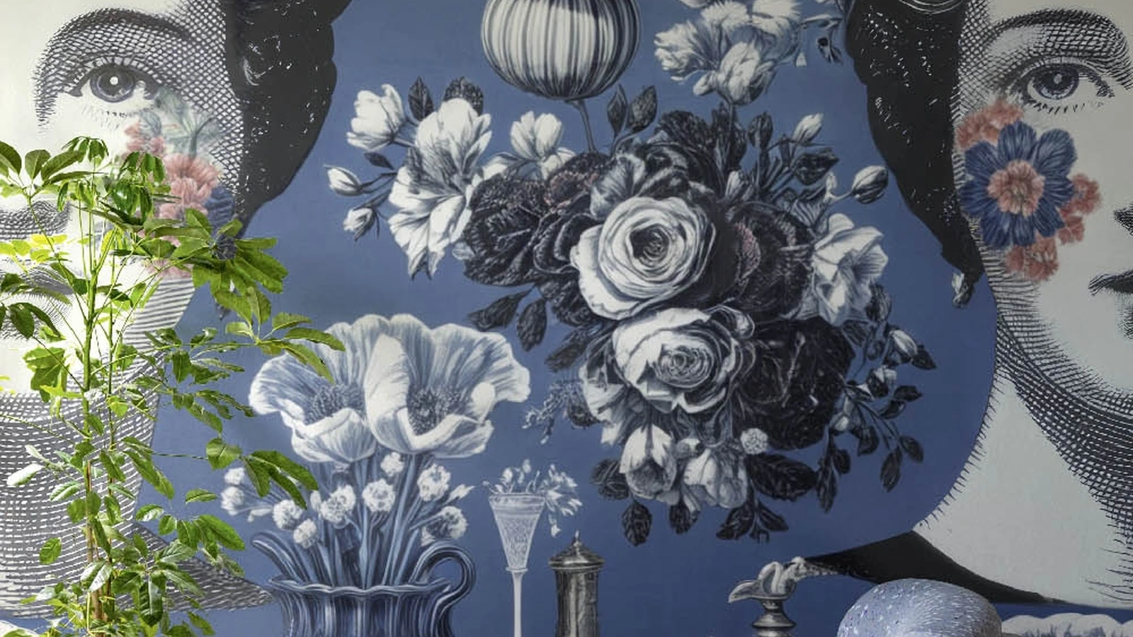 Carta da parati Ophelia Noir di Spaghetti Wall