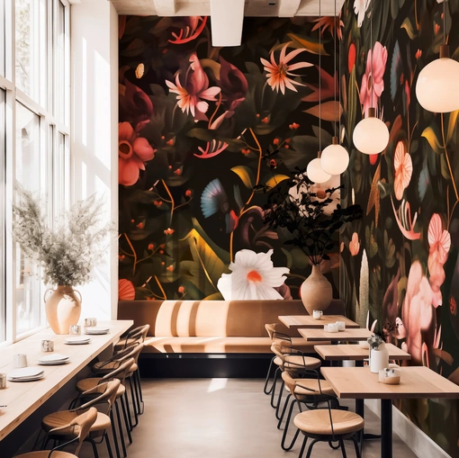 Carta da parati Secret Garden di Spaghetti Wall