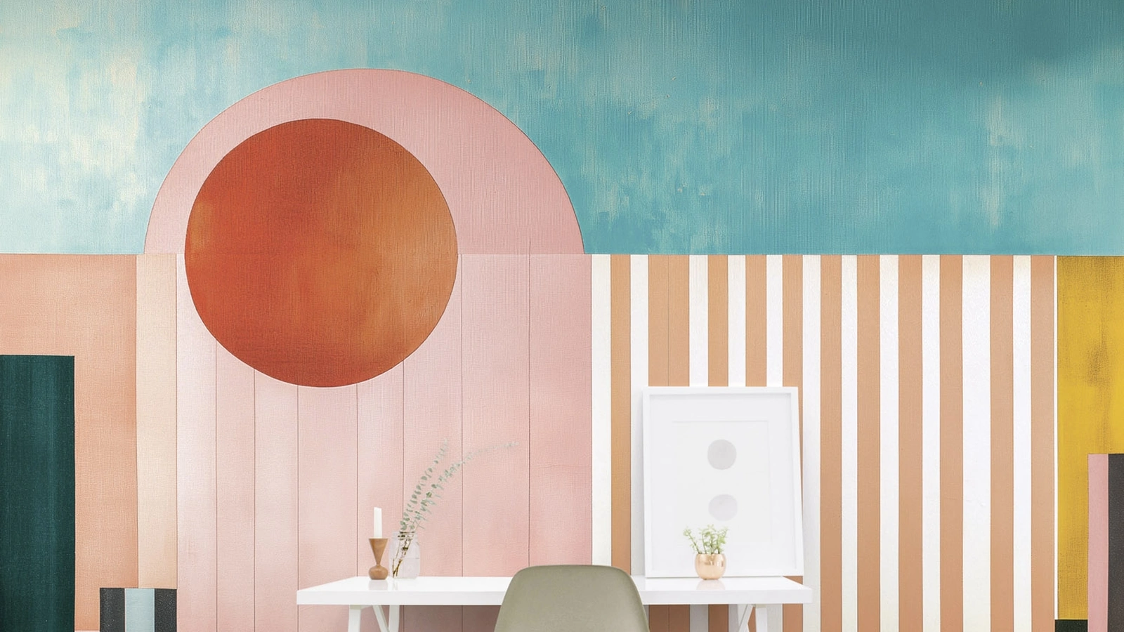 Carta da parati Skyline di Spaghetti Wall