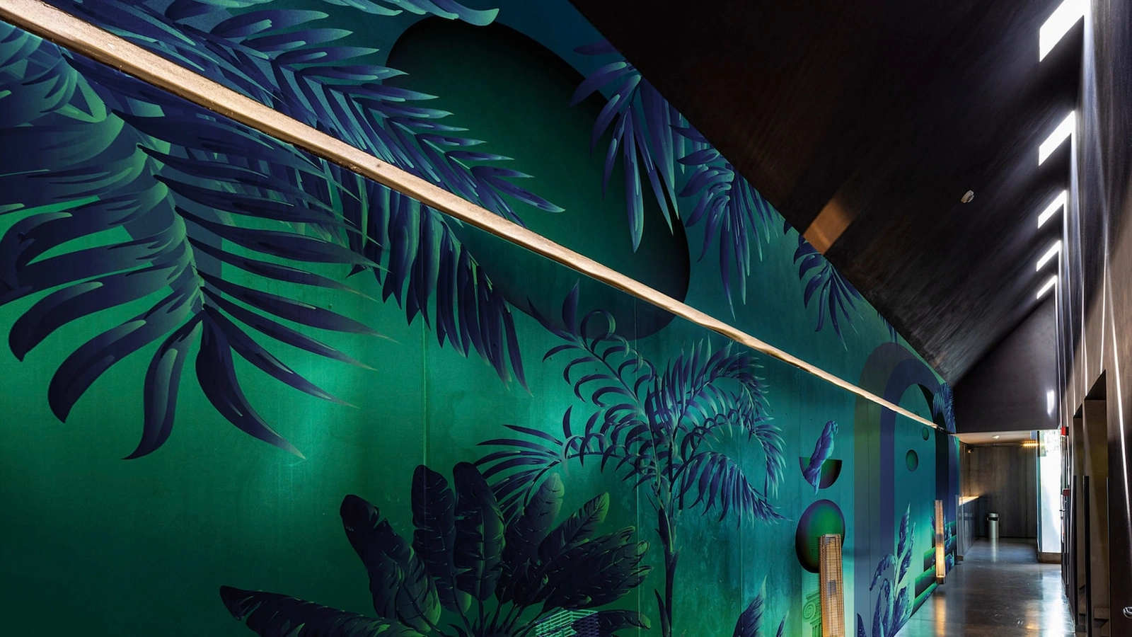 Carta da parati Space Jungle di Spaghetti Wall