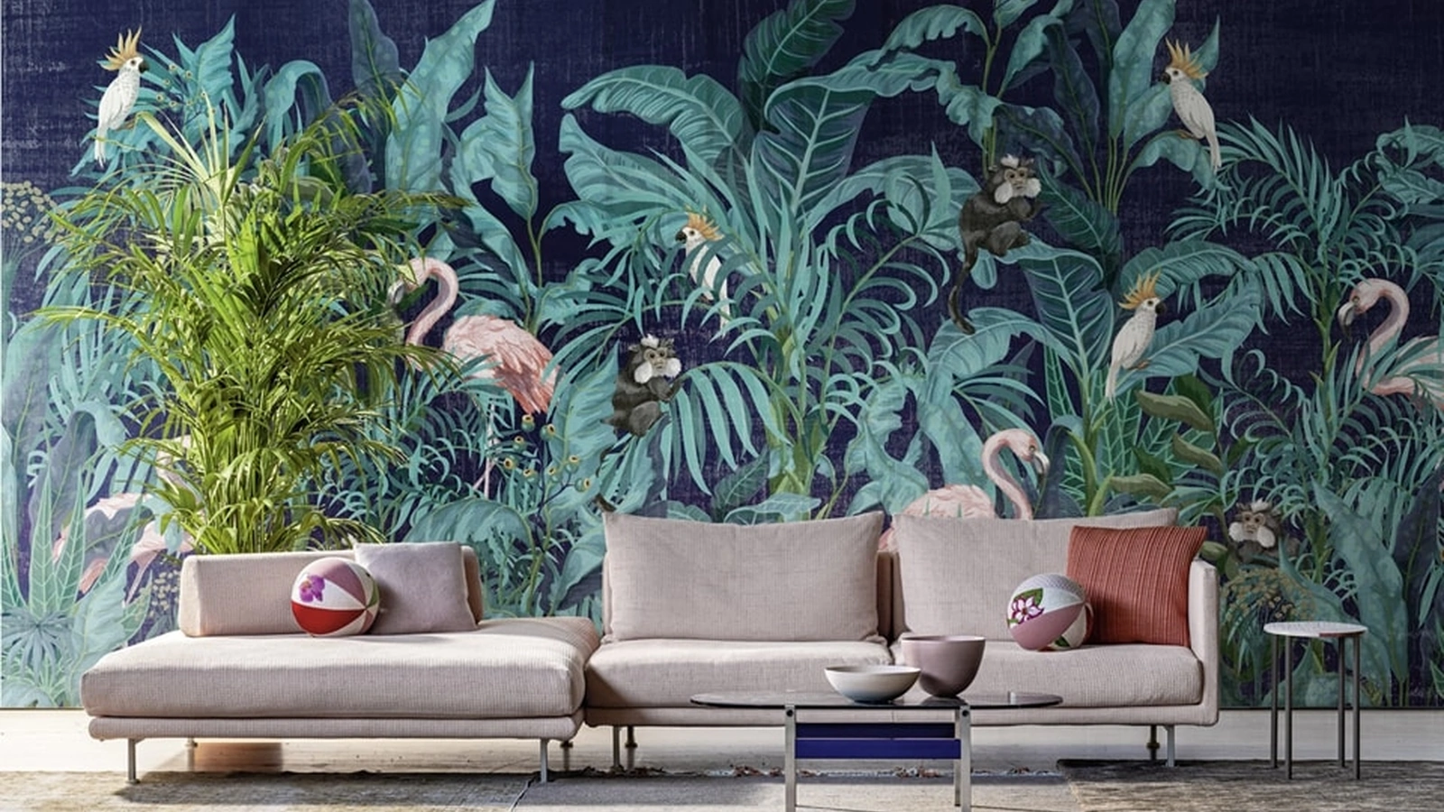 Carta da parati Hidden Fauna di Spaghetti Wall