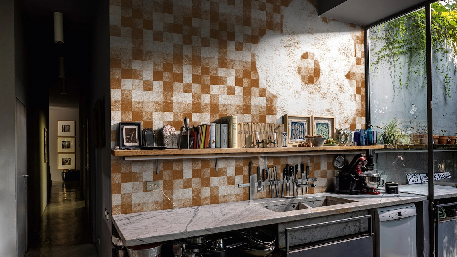 Carta da parati Yarn di Spaghetti Wall