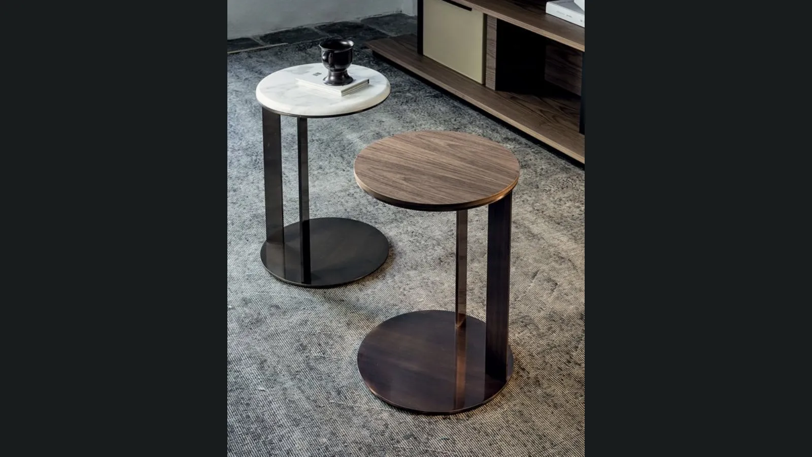 Tavolino in legno o marmo Abaco di Vibieffe