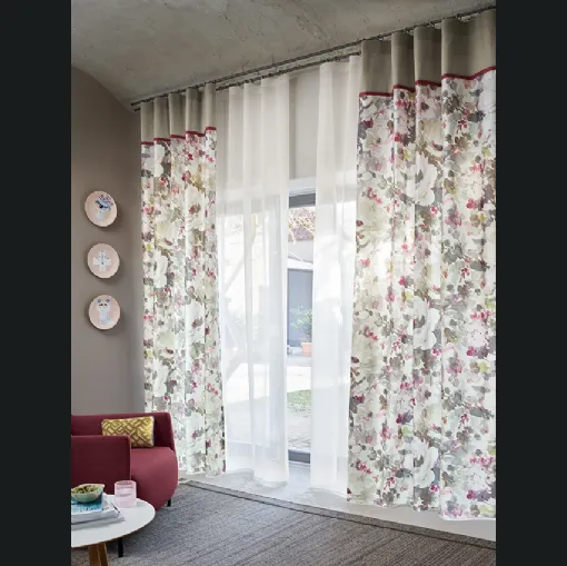 Tenda moderna con fiori e frutti di bosco colorati Alicia di Ado