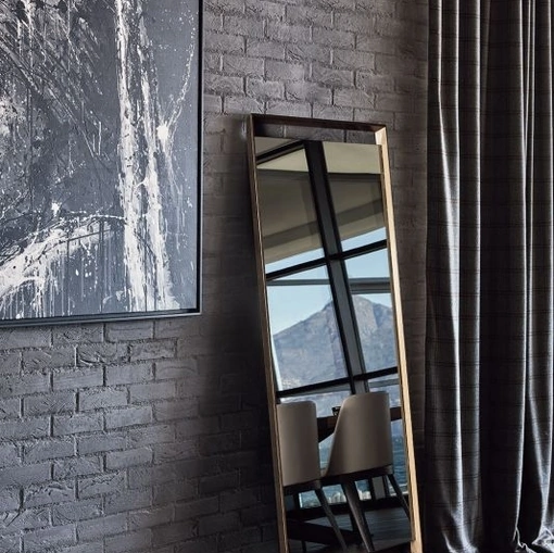 Specchio King con cornice in acciaio laccato di Bontempi