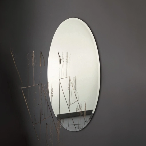Specchio ovale con bordo bisellato Bric di Glas Italia