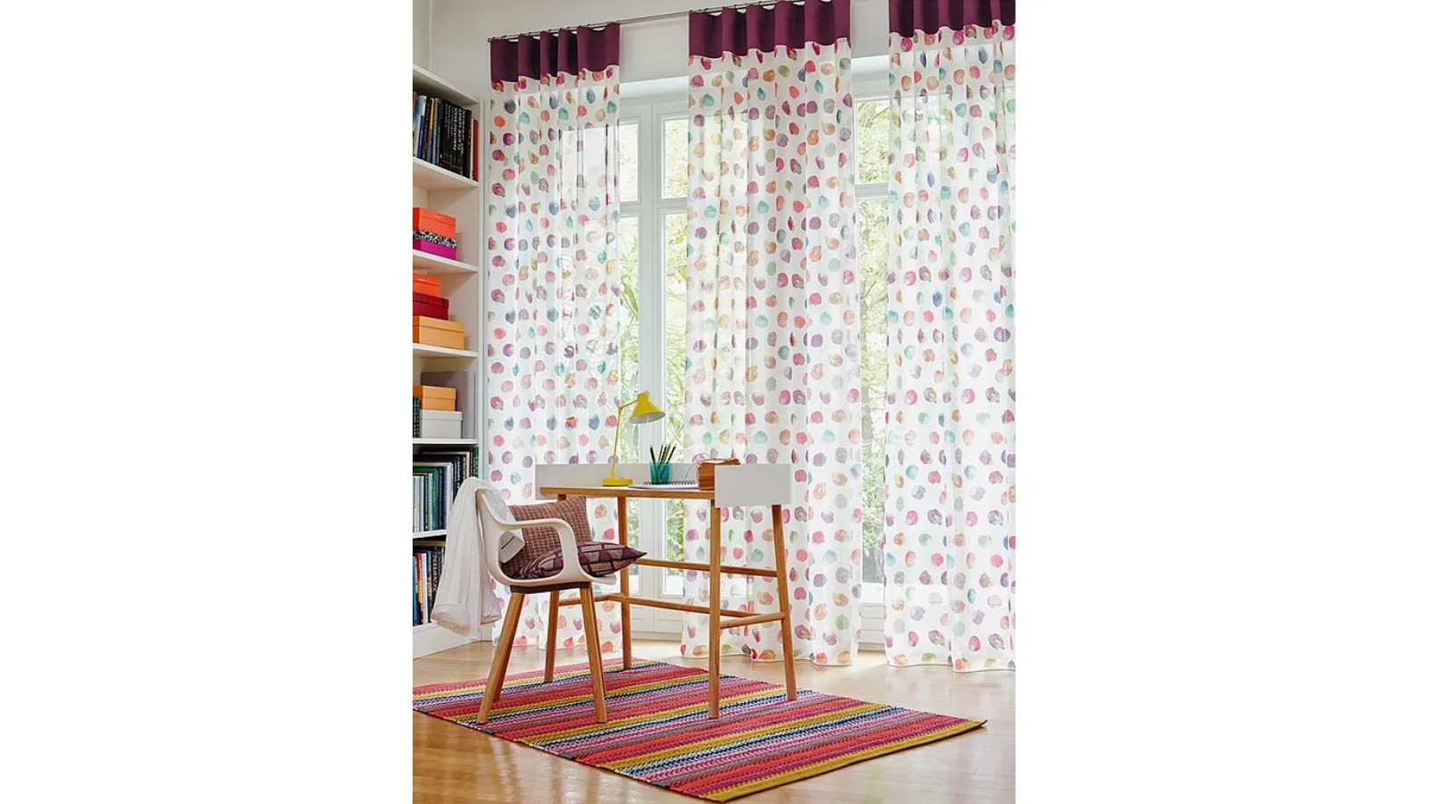 Tenda moderna con stampa digitale effetto acquerello Bubbles di Ado