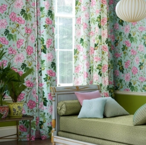 Tenda con fiori rosa Castellane di Manuel Canovas