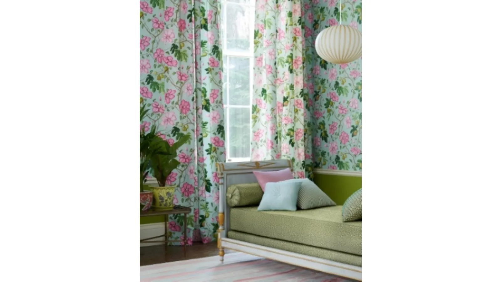 Tenda con fiori rosa Castellane di Manuel Canovas