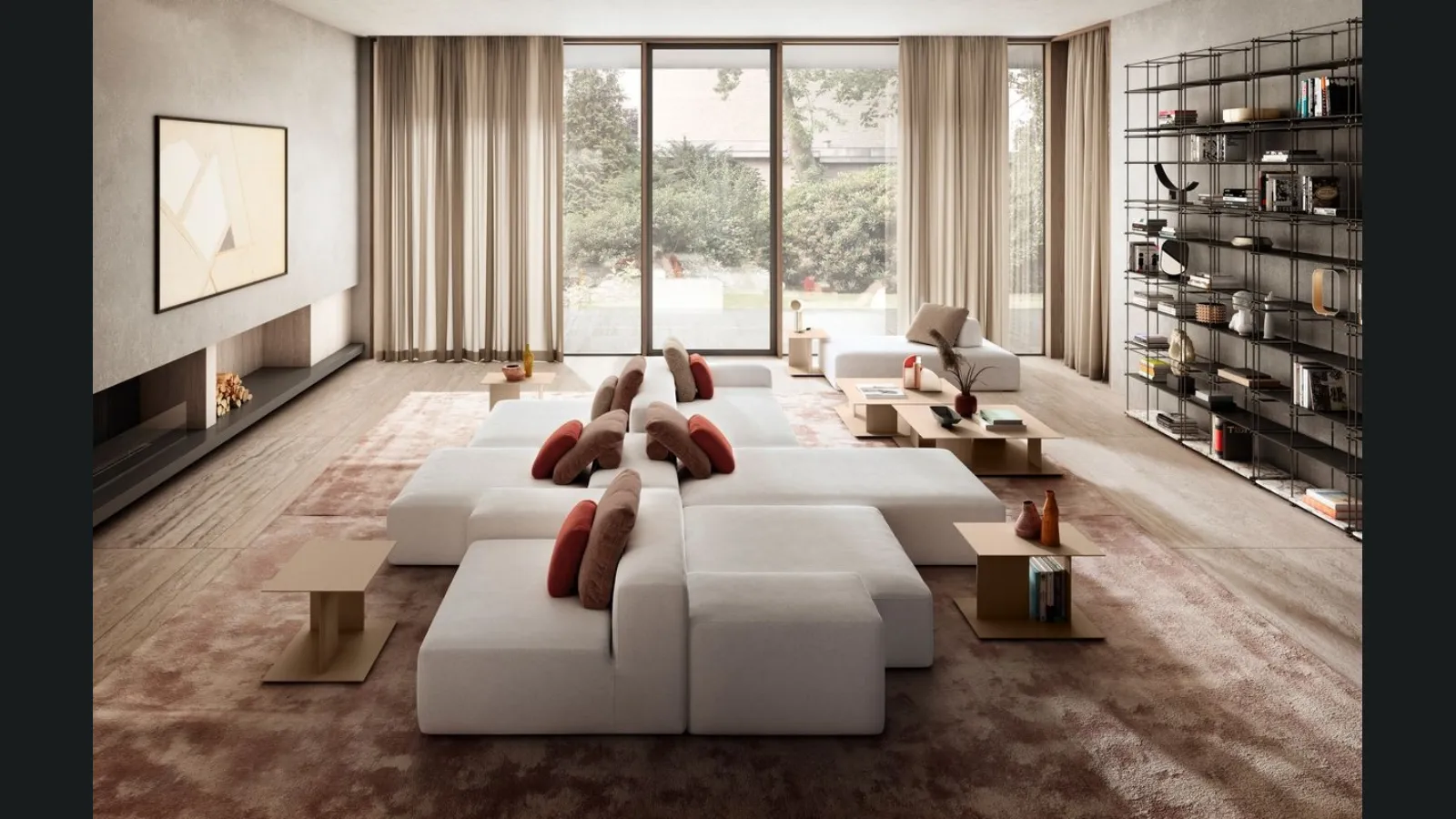 Tavolino laccato opaco Cube di Vibieffe