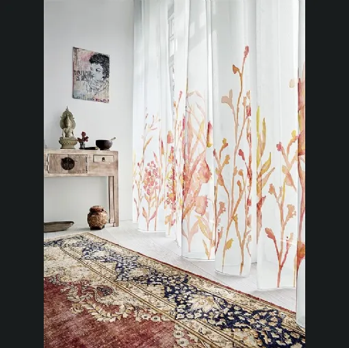 Tenda in tessuto con stampa digitale di foglie acquerellate Floyd di Ado