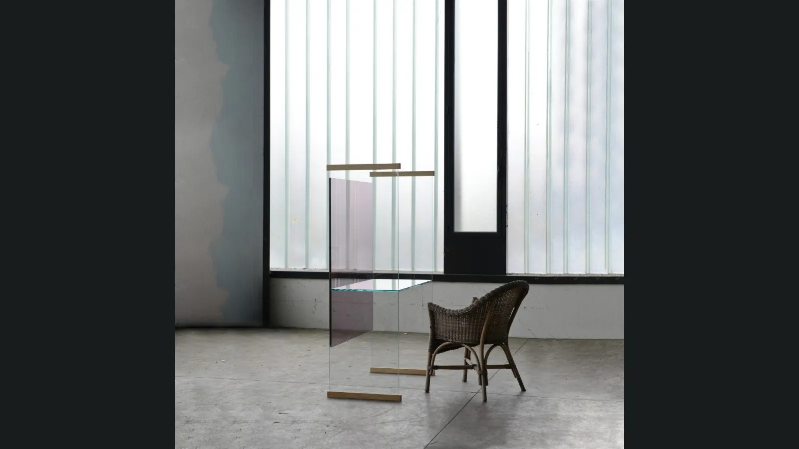 Scrittoio Diapositive in cristallo di Glas Italia