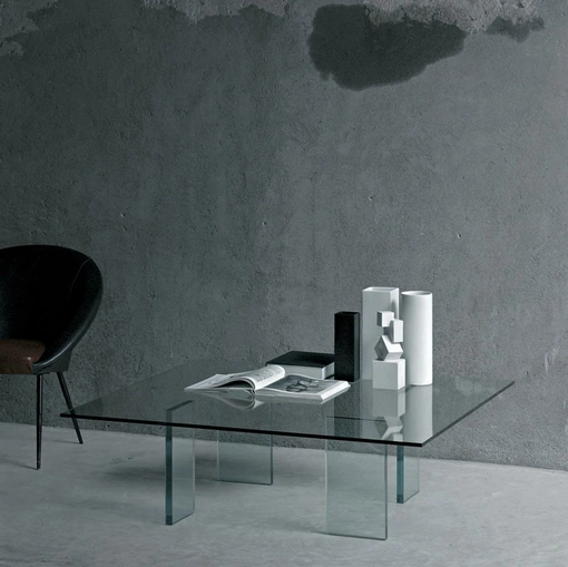Tavolino Glass Table in cristallo trasparente di Glas Italia