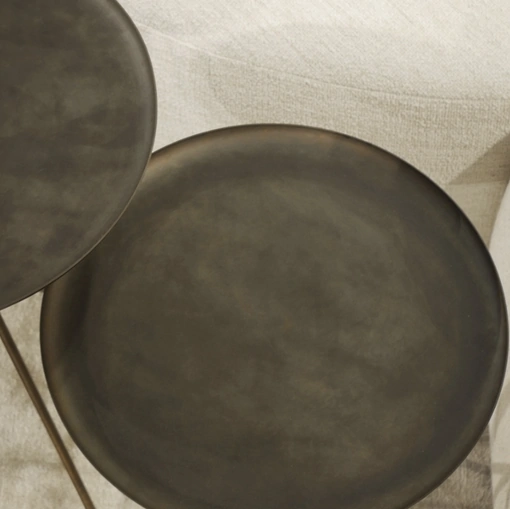 Tavolino in ottone Him&Her di Vibieffe