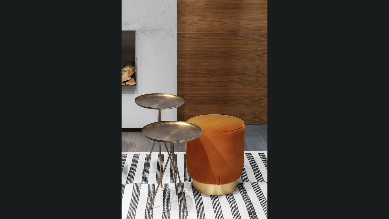 Tavolino in ottone Him&Her di Vibieffe