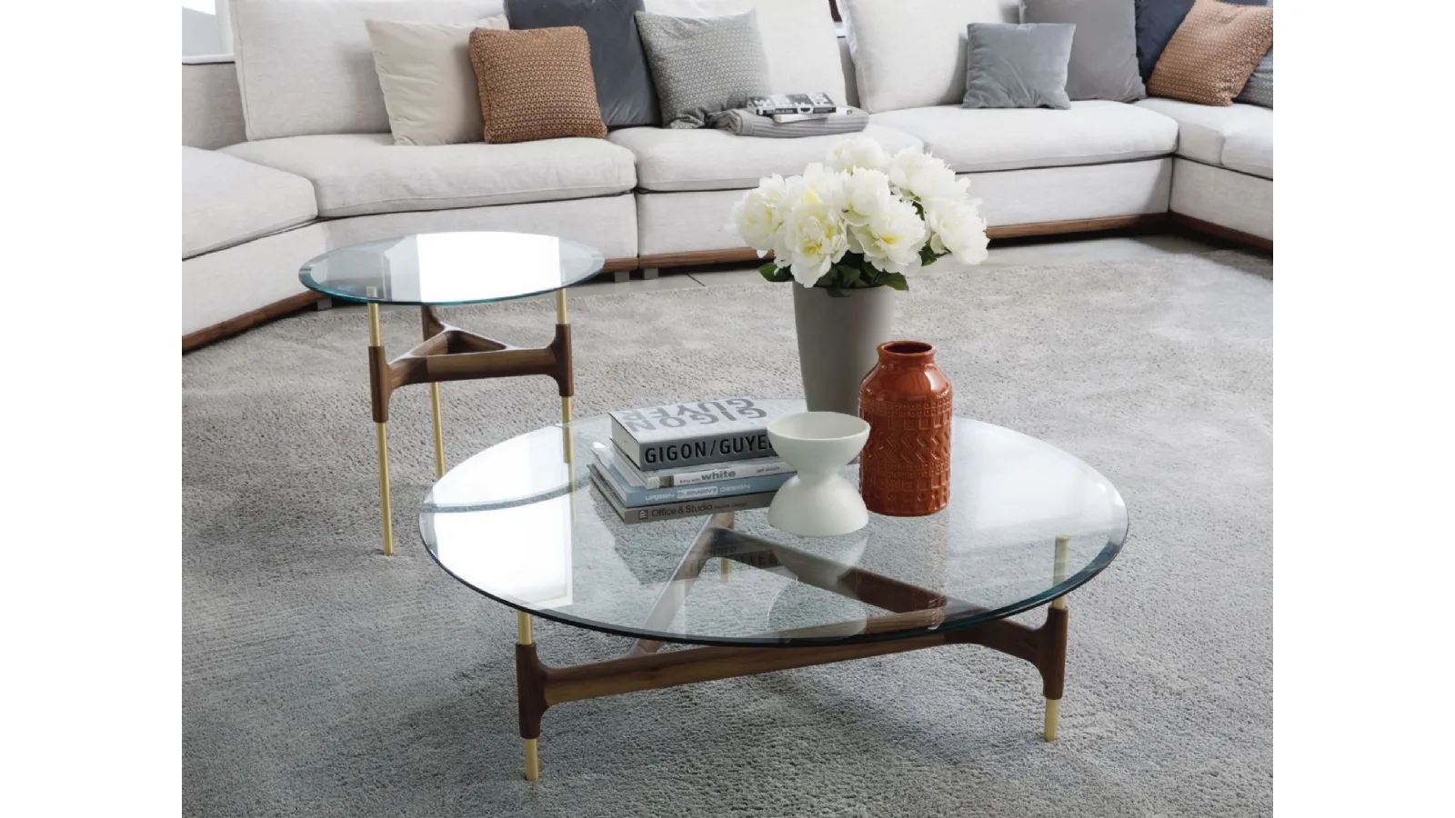 Tavolino Joint Glass di Porada