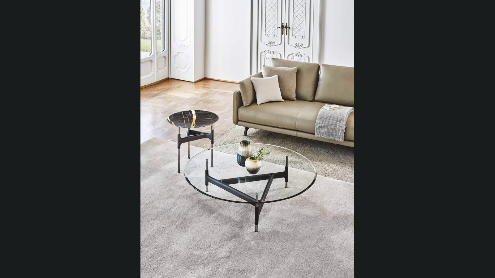 Tavolino Joint Glass di Porada