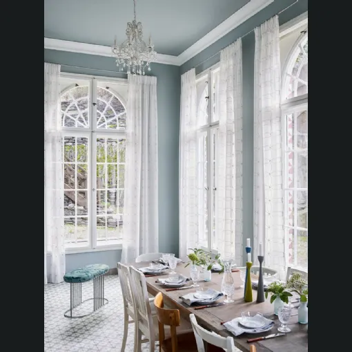 Tenda con ricamo a fiori stilizzati Miran di Ado