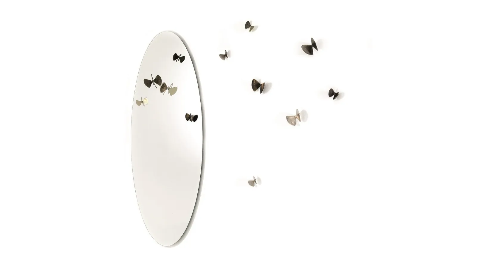 Appendiabiti a forma di farfalla disponibile anche con lo specchio Bice di Mogg