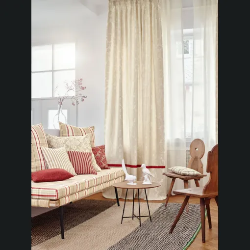 Tenda classica in raso con motivi damascati Pallado di Ado