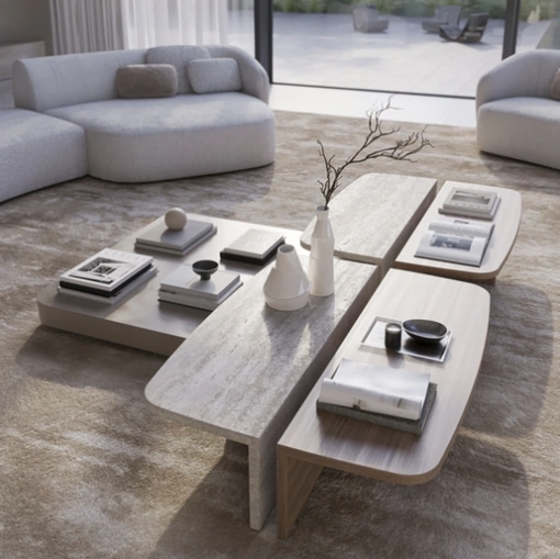 Tavolino in marmo Pavilion di Vibieffe