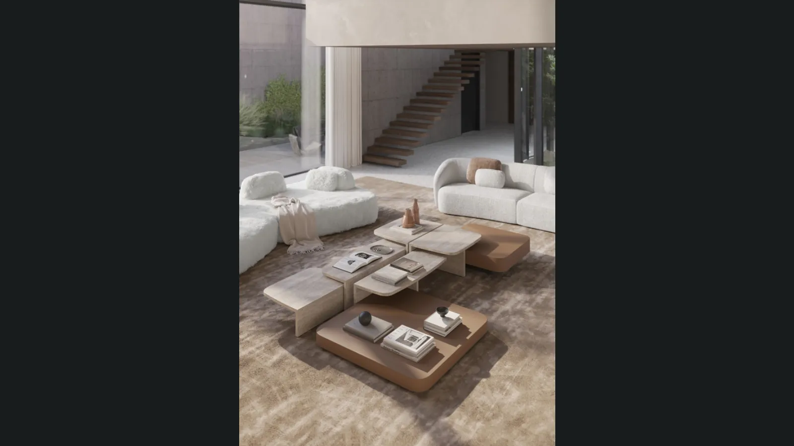 Tavolino in marmo Pavilion di Vibieffe