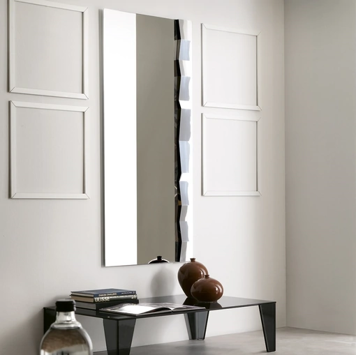 Specchio Valencia con fascia in acciaio inox di Ponti Terenghi