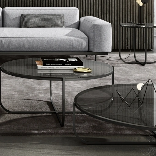 Tavolino Quadri Tondo di Vibieffe