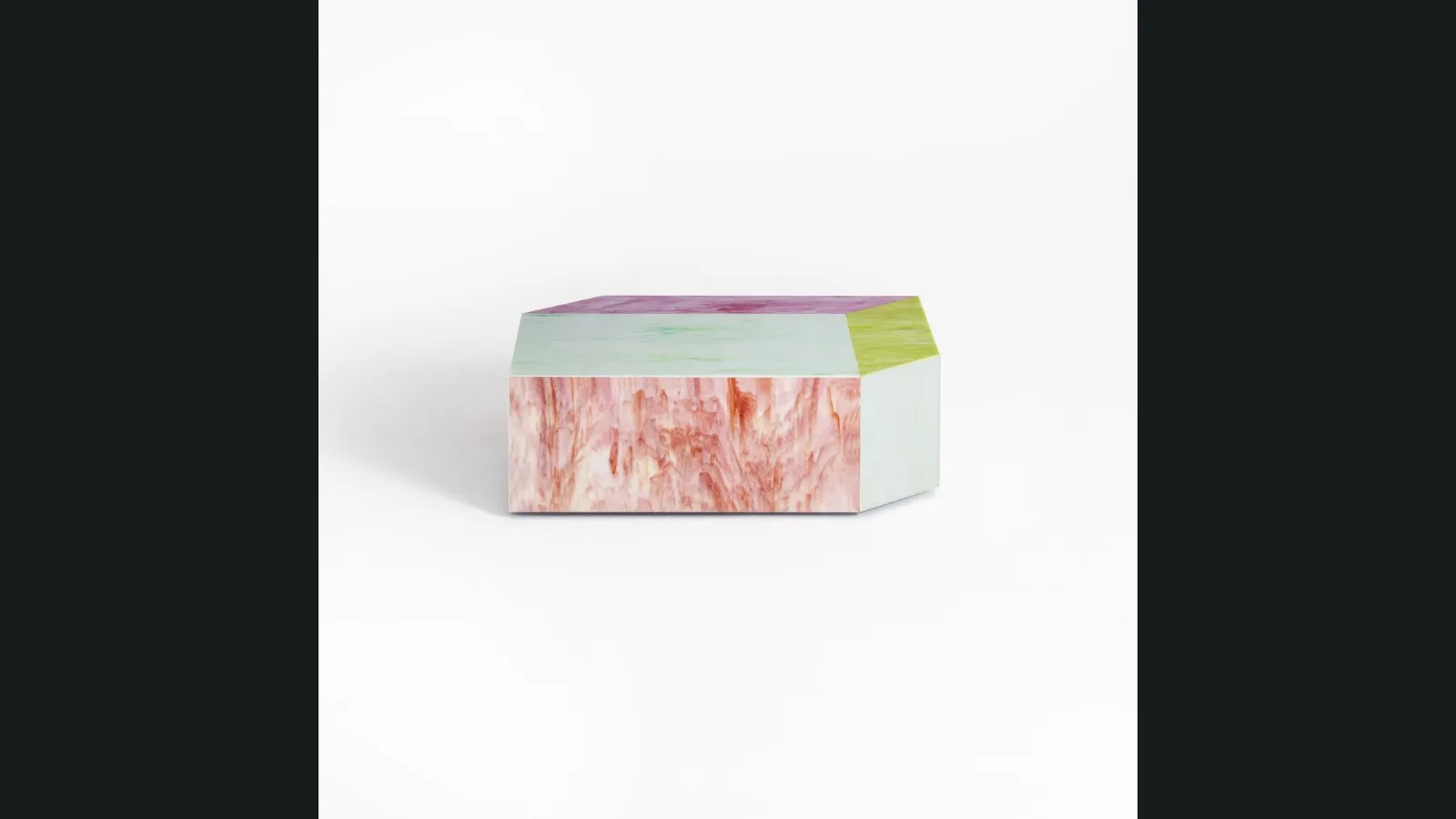 Tavolino in vetro colorato Remis di Glas Italia