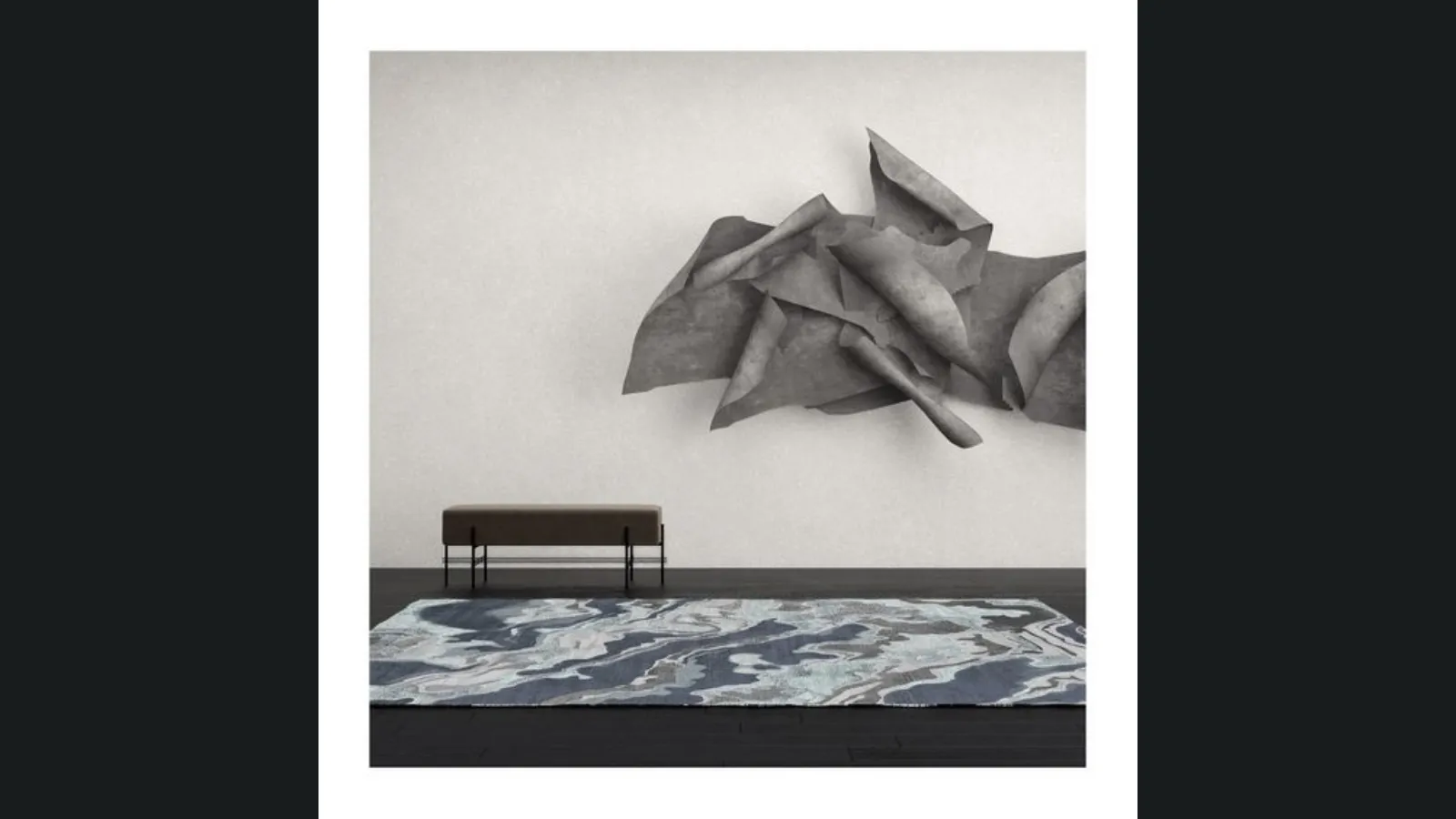 Tappeto con trama realizzata per assomigliare ad una pietra preziosa Stardust Celestine di Sirecom