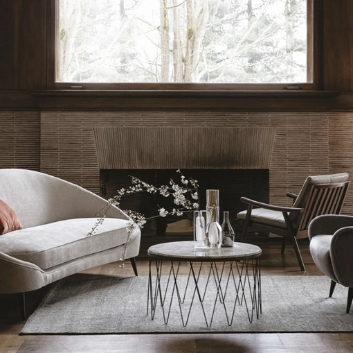 Tavolini Floris con piano in marmo di Vibieffe