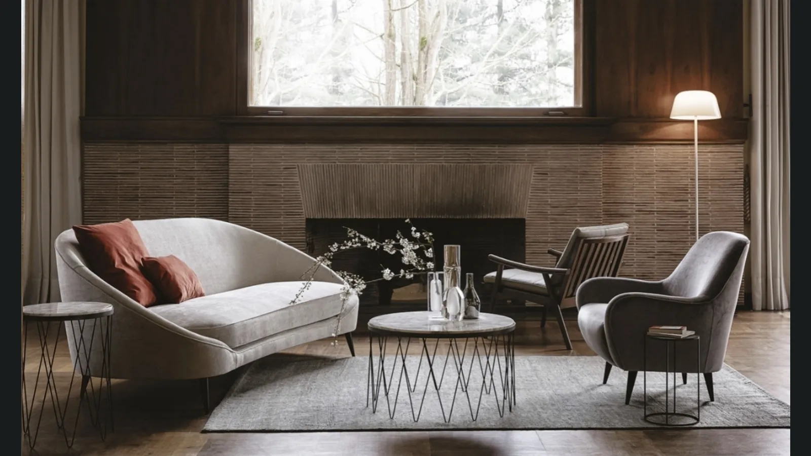 Tavolini Floris con piano in marmo di Vibieffe