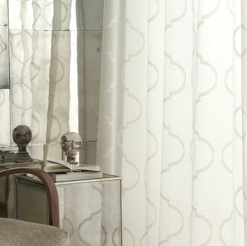 Tenda Hero in misto lana con greche in fil coupé di Mastro Raphael