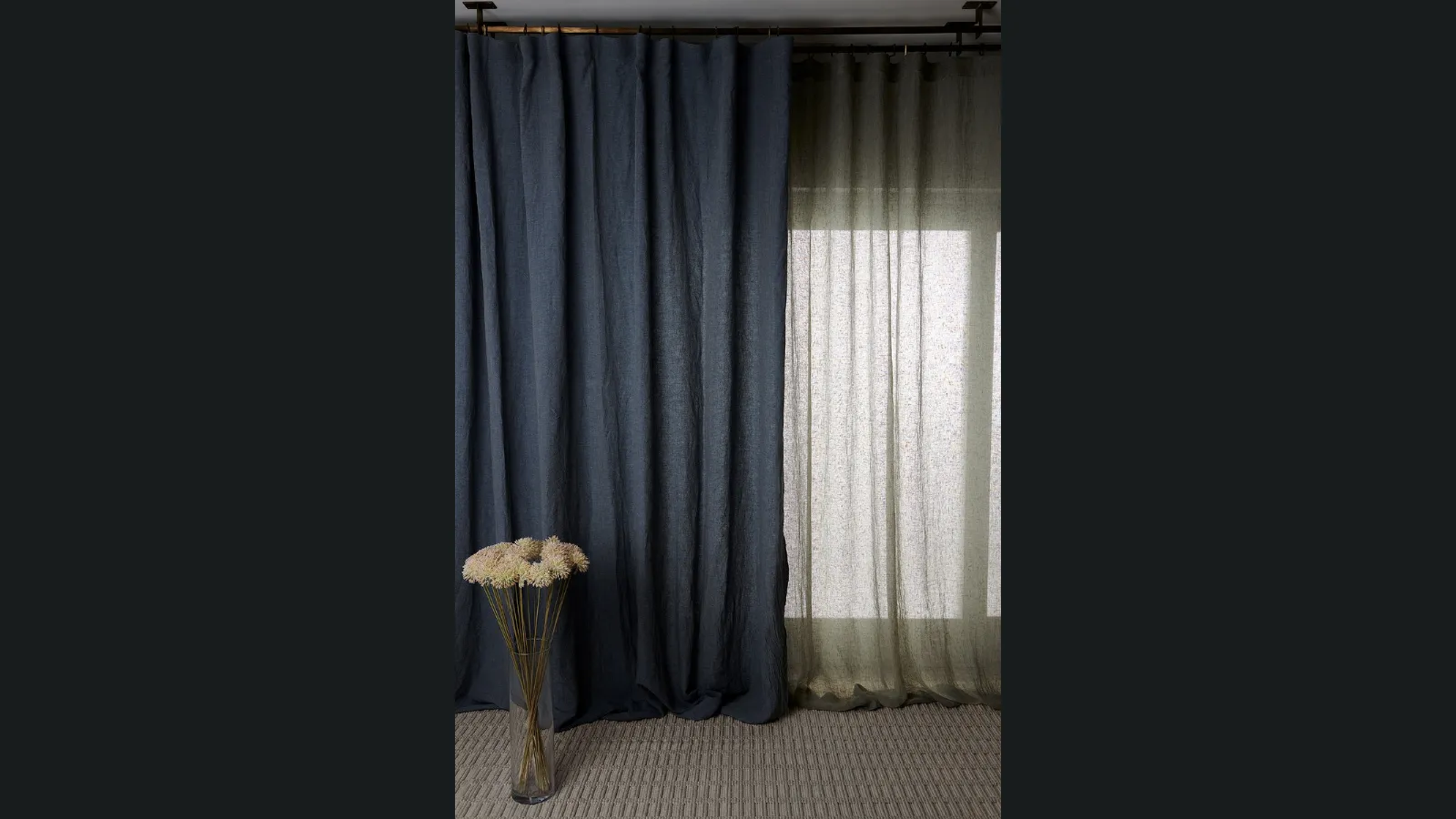 Tenda Melody in lino pesante di Mastro Raphael