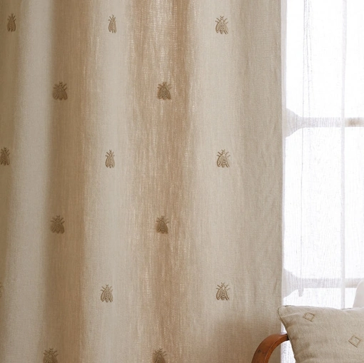 Tenda Natur Art lino Octavius ricamo Api 3D di Mastro Raphael