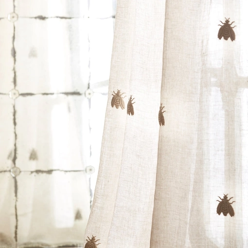 Tenda Natur Art ricamo Api 3d su lino Opus di Mastro Raphael