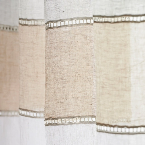 Tenda Pamphilj Righe Orizzontali Opus in lino di Mastro Raphael