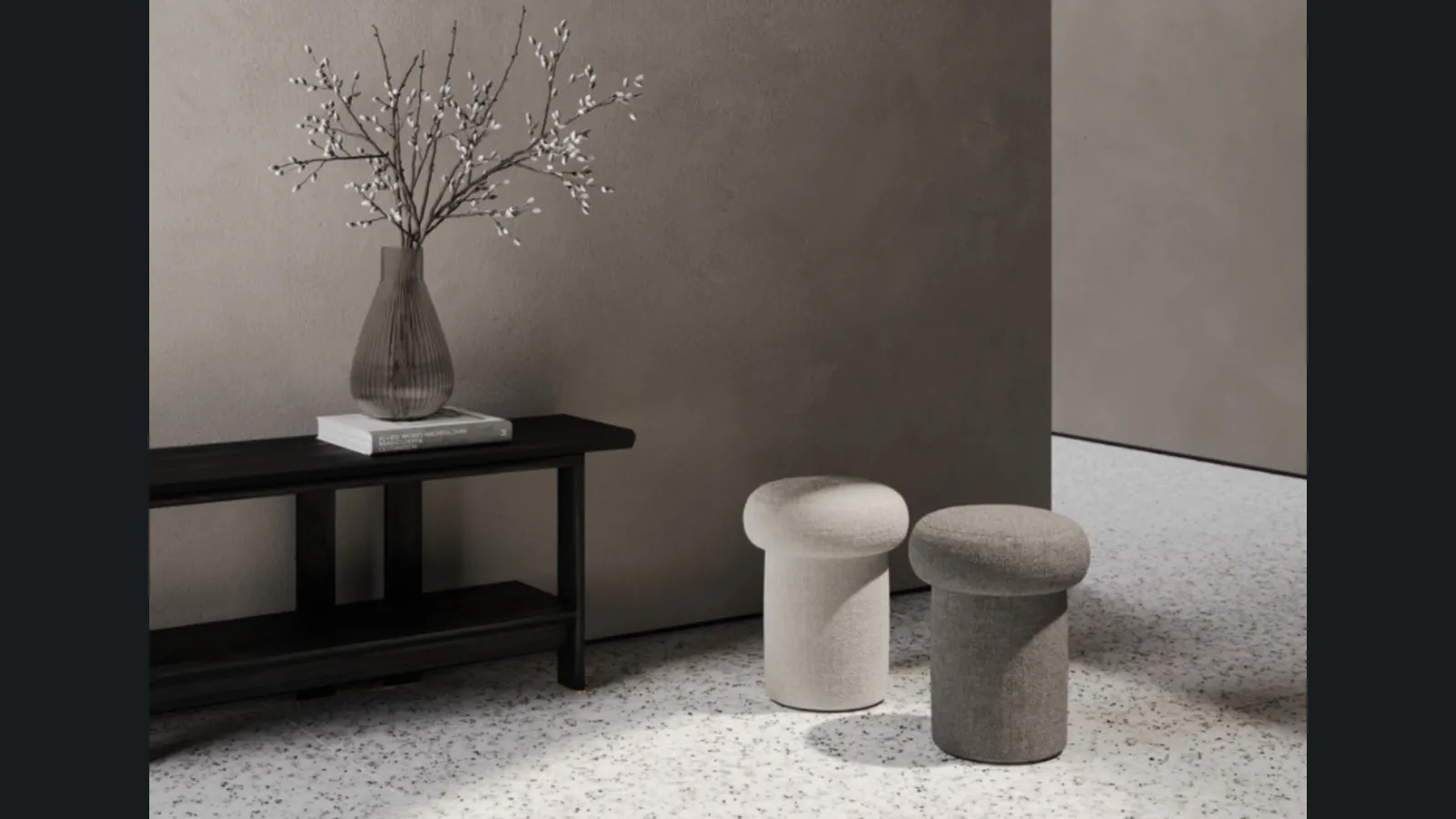 Pouf in tessuto Chignon di Vibieffe