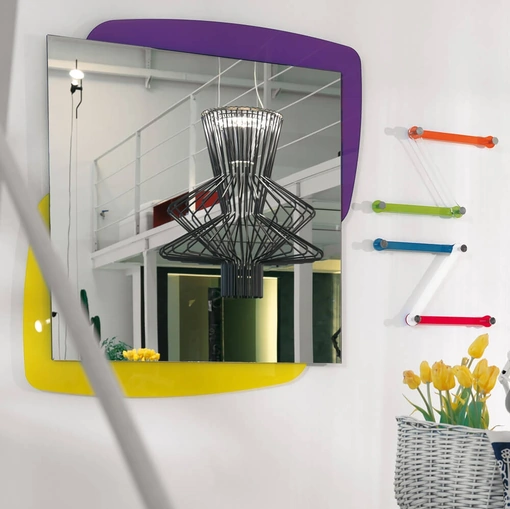 Specchio Visual con cornice in plexiglass di Ponti Terenghi